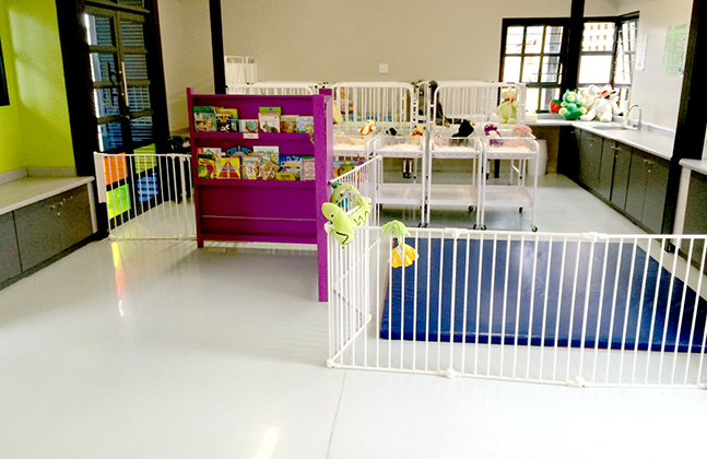 Flowshield SL 1000 was applied within the crèche.